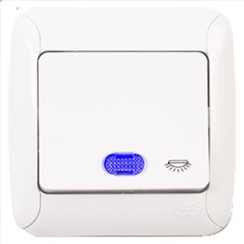 Illuminated push button - White Cable Switches Onetrade